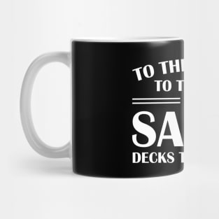 To The Window To The Wall Til Santa Decks These Halls Xmas Mug